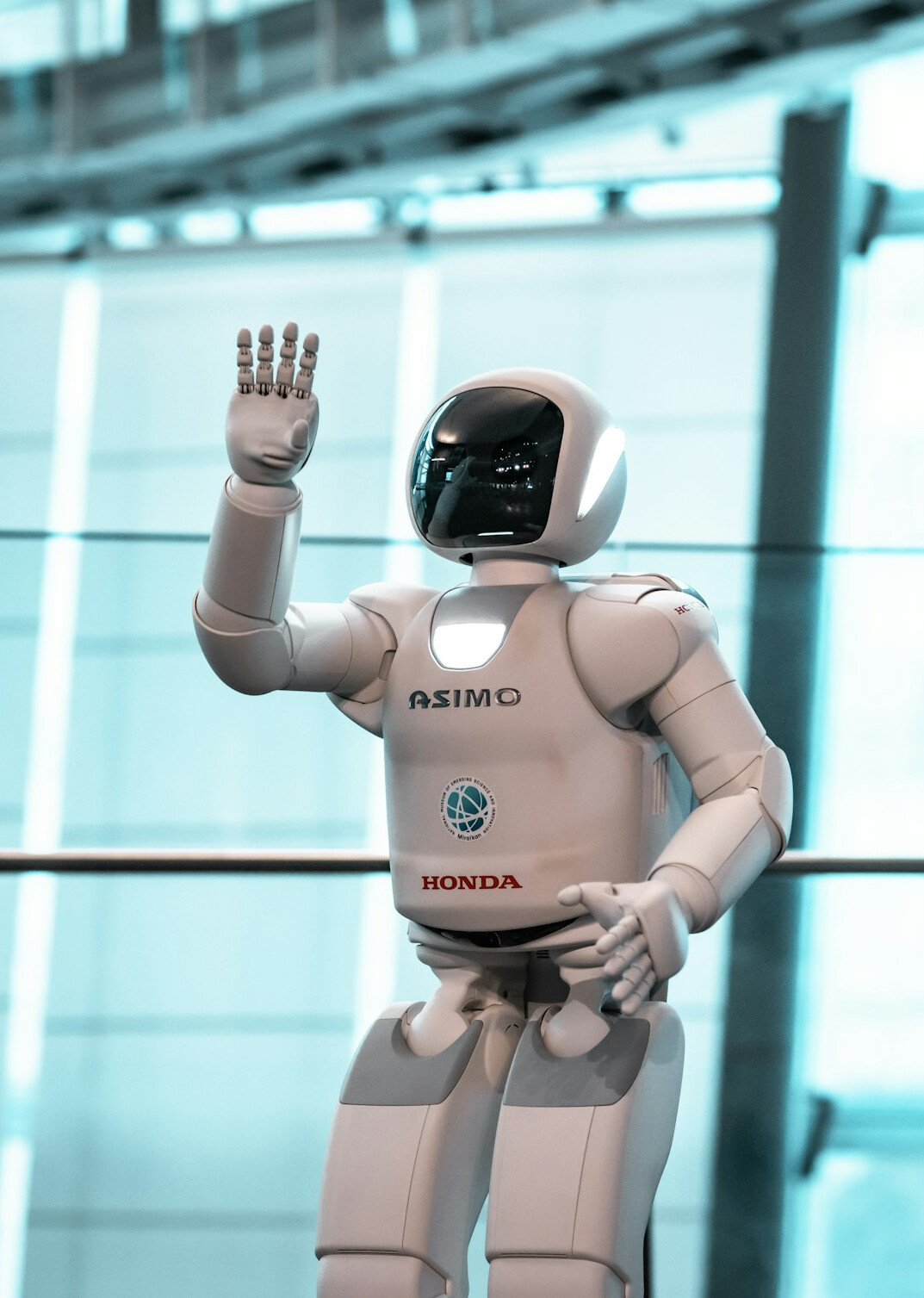 ai robot handshaking businessman