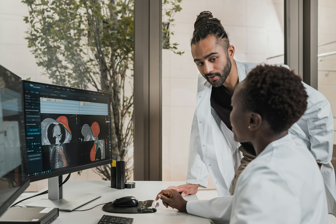 doctor reviewing ai scan